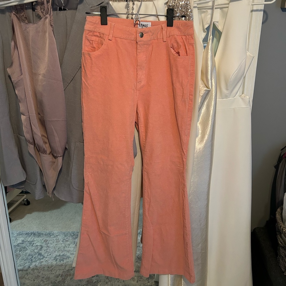Princess Polly Pink Corduroy Flare Pants
